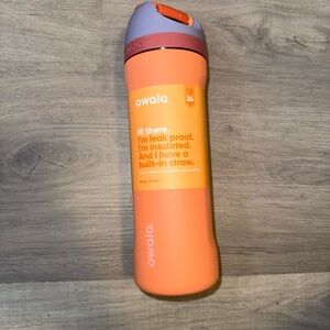 Owala Orange Insulated Water Bottle with Built-in Straw